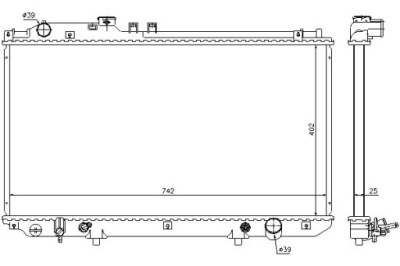 Nissens радіатор двигуна lexus gs, sc 4.3 11.00-0 фото №1