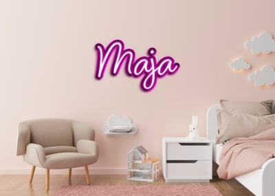 PERSONALIZOWANY NEONOWY NAPIS MAJA NEON Z IMIENIM ŚWIECĄCE LITERY
