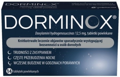 Dorminox na bezsenność 12,5 mg 14 tabletek