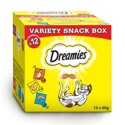 DREAMIES Variety Snack Box karma dla kotów 12x60g