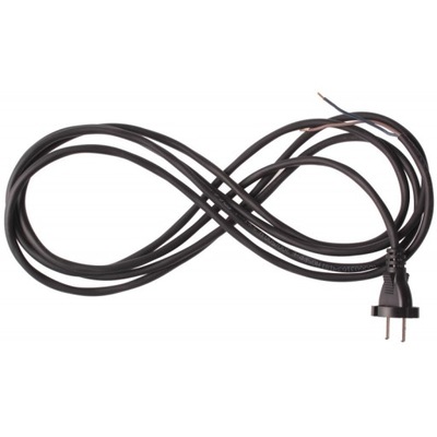 Przewód zasilający kabel wtyczka gumowy 2x1,5 mm 3m POLSKI