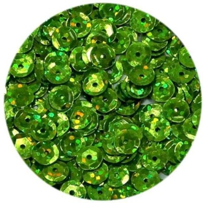CEKINY łamane HOLOGRAFICZNE zielone jasne 6mm 10g