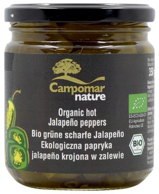 PAPRYKA JALAPENO ZIELONA KROJONA W ZALEWIE BIO 350