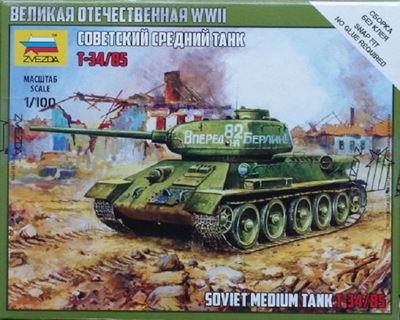 Zvezda 6160 Soviet Tank T-34/85 1:100 Art of Tac