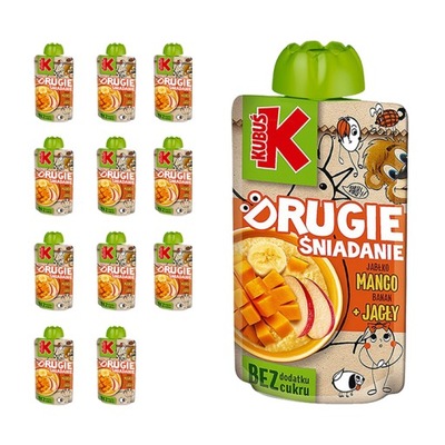 Kubuś MUS Drugie Śniadanie Mango Kaszka 12 x 100g