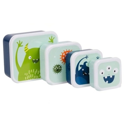 A Little Lovely Company: lunchbox 4 szt MONSTERS