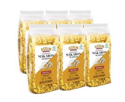 Ocelio Makaron Muszelki Conchiglie 500g (ZESTAW 6 szt.)