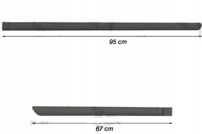 Opel combo c 2000-2003 молдинг дверь левая перед+ задняя фото №1