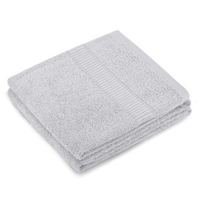Szary kąpielowy ręcznik z miękkiej bawełny 70x130
