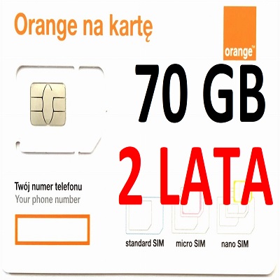 INTERNET NA KARTĘ ORANGE FREE 70 GB 2 LATA