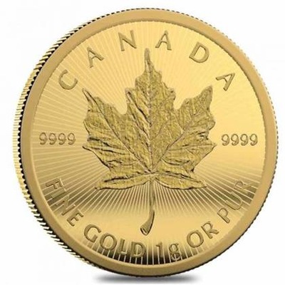 Kanadyjski Liść Klonowy 1 g złota 2022