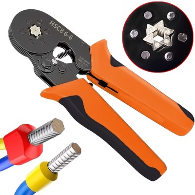 ZACISKARKA RĘCZNA PRASKA SZEŚCIOKĄTNA DO TULEJEK ZACISKOWYCH 6-6 0.25-6mm²