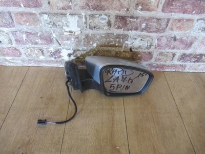 Дзеркало праве 5 pin skoda rapid 2014 rok kod:la7w фото №1