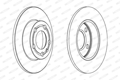DISCOS DE FRENADO PARTE TRASERA FERODO DDF1233C  