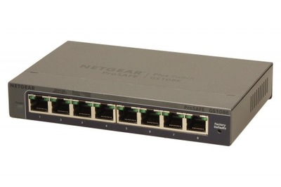 metalowy switch NETGEAR GS108E ProSafe 8x Gigabit