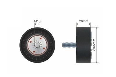 ROLLO TENSOR CORREA WIELOROWKOWEGO OPEL ANTARA A 2.0D 07.06-  