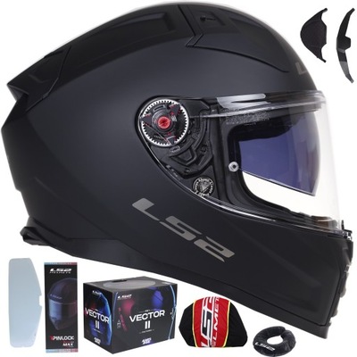 CASCO PARA MOTOCICLETA LS2 FF811 VECTOR II WLOKNO SZKLANE + PINLOCK + TAPAOBJETIVO  