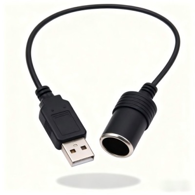 Адаптер конвертер с usb na разъём прикуривателя 12v фото №1