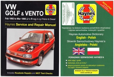 VW GOLF 3 VENTO (1992-1998) MANUAL REPARACIÓN HAYNES 3 +GRATIS 24H  