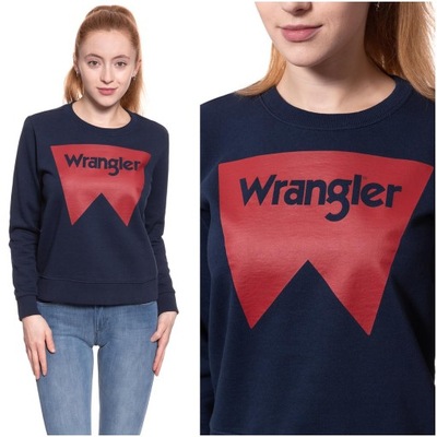 WRANGLER LOGO CREW DAMSKA BLUZA REGULAR LOGO __ S