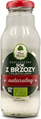 Sok z Brzozy Naturalny Ekologiczny BIO Dary Natury POLSKI butelka 270ml