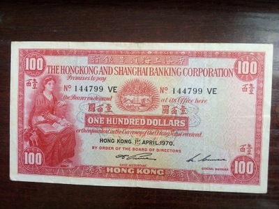 Banknot 100 dolarów Hong Kong