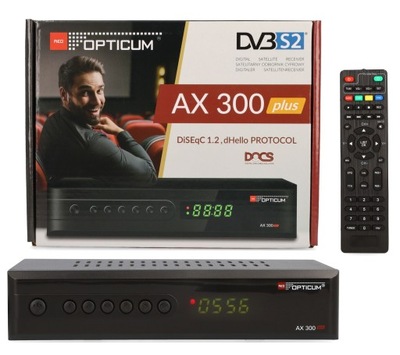 Tuner Dekoder Satelitarny OPTICUM HD X300 Plus FTA SAT Kanały Niekodowane