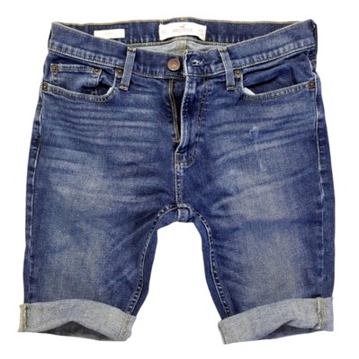 HOLLISTER _ MODNE JEANSOWE SPODENKI Z LOGO _ W30