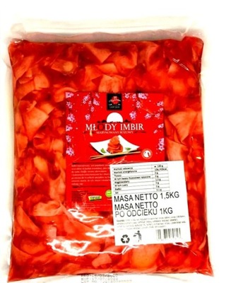 Imbir marynowany różowy młody 1,5 kg. SAKURA SUSHI SAM