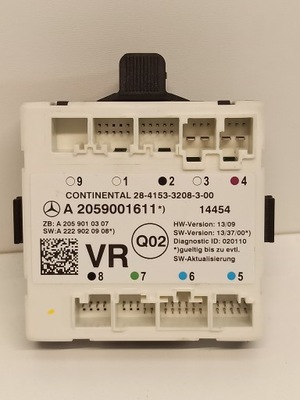 Mercedes w205 модуль блок керування двері a2059001611 фото №1