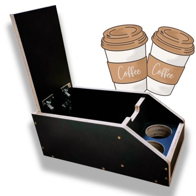 CONSOLE ON DRINKS VW T4, T5,T6 GLOVEBOX ORGANIZER ON CUPS BETWEEN SEAT  