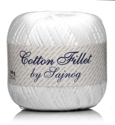 KORDONEK COTTON FILLET - SAJNÓG - BIAŁY 001