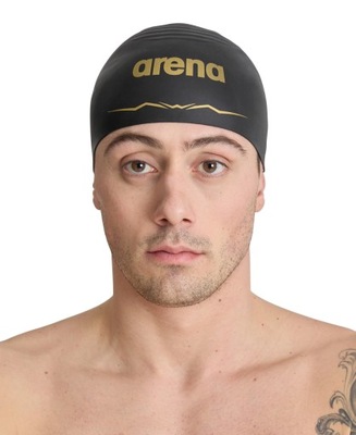 Czepek Arena AQUAFORCE WAVE CAP BLACK-GOLD L