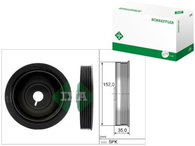 Шкив коленчатого вала коленчатого nissan almera ii kubistar micra iii note фото №1