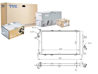 TYC РАДІАТОР ДВИГУНА OPEL ASTRA H ASTRA H GTC ZAF