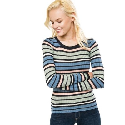 PEPE JEANS CIENKI KOLOROWY SWETER PASKI (L)