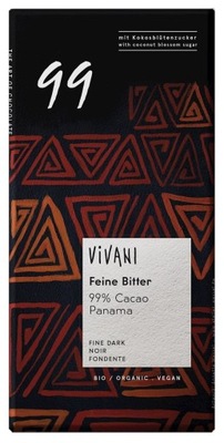Czekolada gorzka 99% kakao BIO 80 g - Vivani
