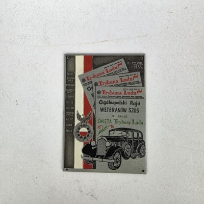 Plakietka Ogólnopolski Rajd Weteranów Szos Trybuna Ludu 1977