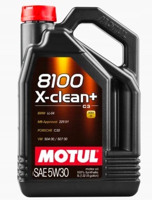 МАСЛО MOTUL 8100 X-CLEAN+ 5W30 LL04 229.51 504.00/507.00 - 5L