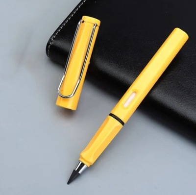 Wieczny ołówek z gumką bez temperowania, żółty