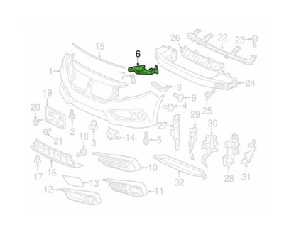 Кронштейн фара honda civic usa 2016- правое фото №1