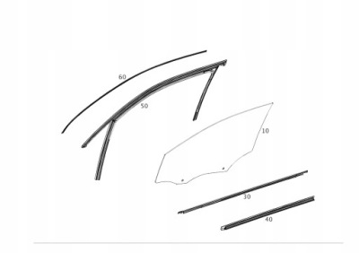 Скло бічна права ліва mercedes b klasa w247 фото №1