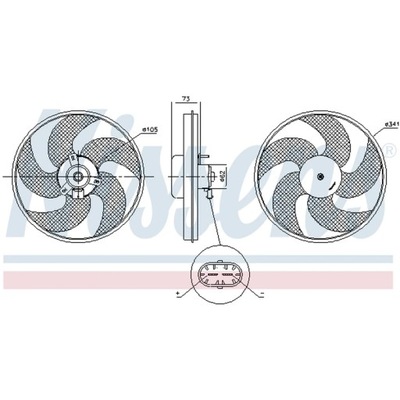 WENTYLATOR, CHLODZENIE ДВИГАТЕЛЯ NISSENS 85672 фото