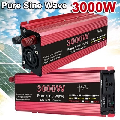 3000W sinusoidalna przetwornica 24V DO 220V