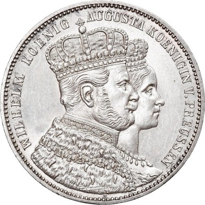 Moneta, Landy niemieckie, PRUSSIA, Wilhelm I, Thal