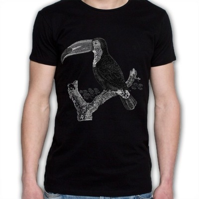koszulka czarna tukan