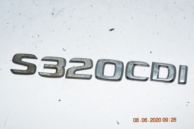 MERCEDES W220 S320 CDI EMBLEMAT NA TYLNĄ KLAPĘ ORYG