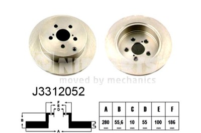 NIPPARTS DISCOS DE FRENADO 2 PIEZAS TOYOTA AVENSIS T25 1.6 VVT-I NIPPARTS  