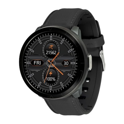 Smartwatch WM18 czarny skórzany Watchmark