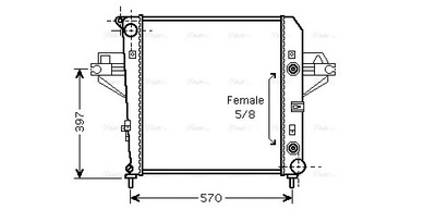 AVA QUALITY COOLING JE2043 RADUADOR JEEP LIBERTY  